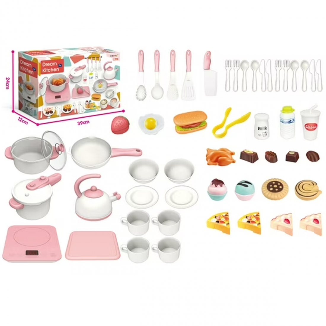 Cocina Infantil Valessati 55 Piezas Luz Y Sonido